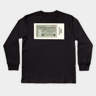 Weimar Germany 5 Billion Marks Money Banknote 1923 Kids Long Sleeve T-Shirt